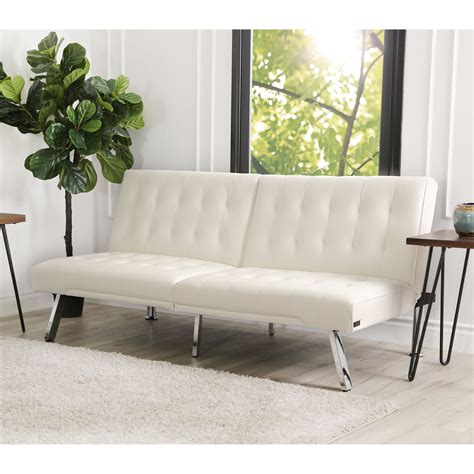 Buy White Leather Futon Sofa